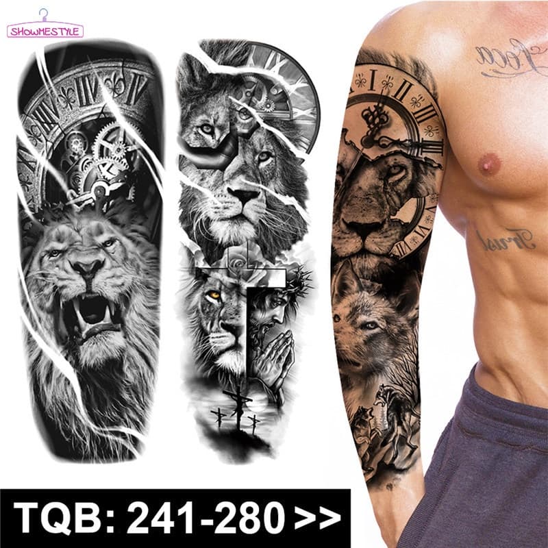 Tatuagem Temporária De Braço Grande/Impermeável/Arte Corporal/Falsa