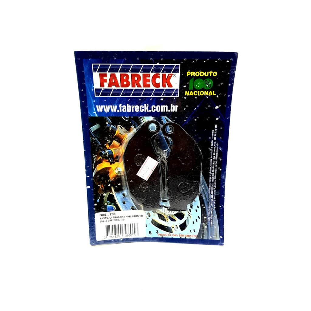 Pastilha De Freio Traseira Bros 160 2014/...