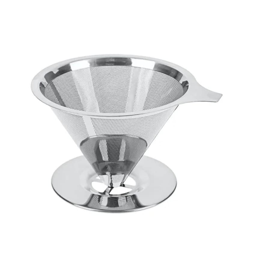 Coador De Café Inox Aço 304 Tam12x10cm  Não Precisa Filtro Reutilizável
