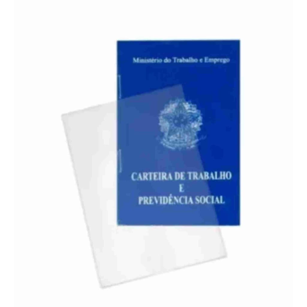 Capa Transparente Para Carteira Trabalho E Passaporte C/10