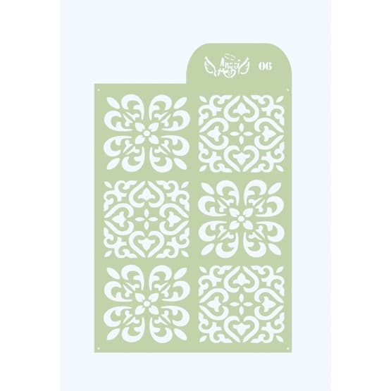 Stencil Angel Doce Sonho 06  ,stencil confeitaria ,lavável ,reutilizável