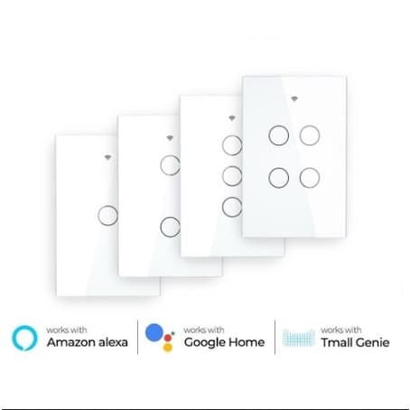 Interruptor Touch Inteligente Wifi 1 2 3 e 4 Teclas Alexa Google Smart Tuya