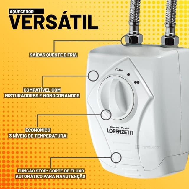 Aquecedor Versátil de Água Elétrico para Torneiras 110V ou 220V  LORENZETTI