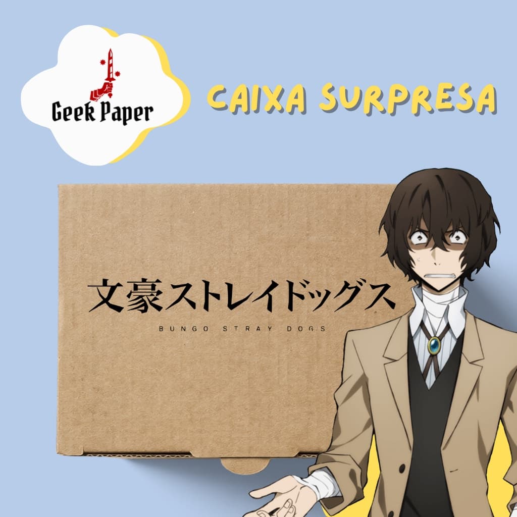 Kit com Tema Bungo Stray Dogs Anime Mangá Personalizado Presente Otaku Dazai Mori