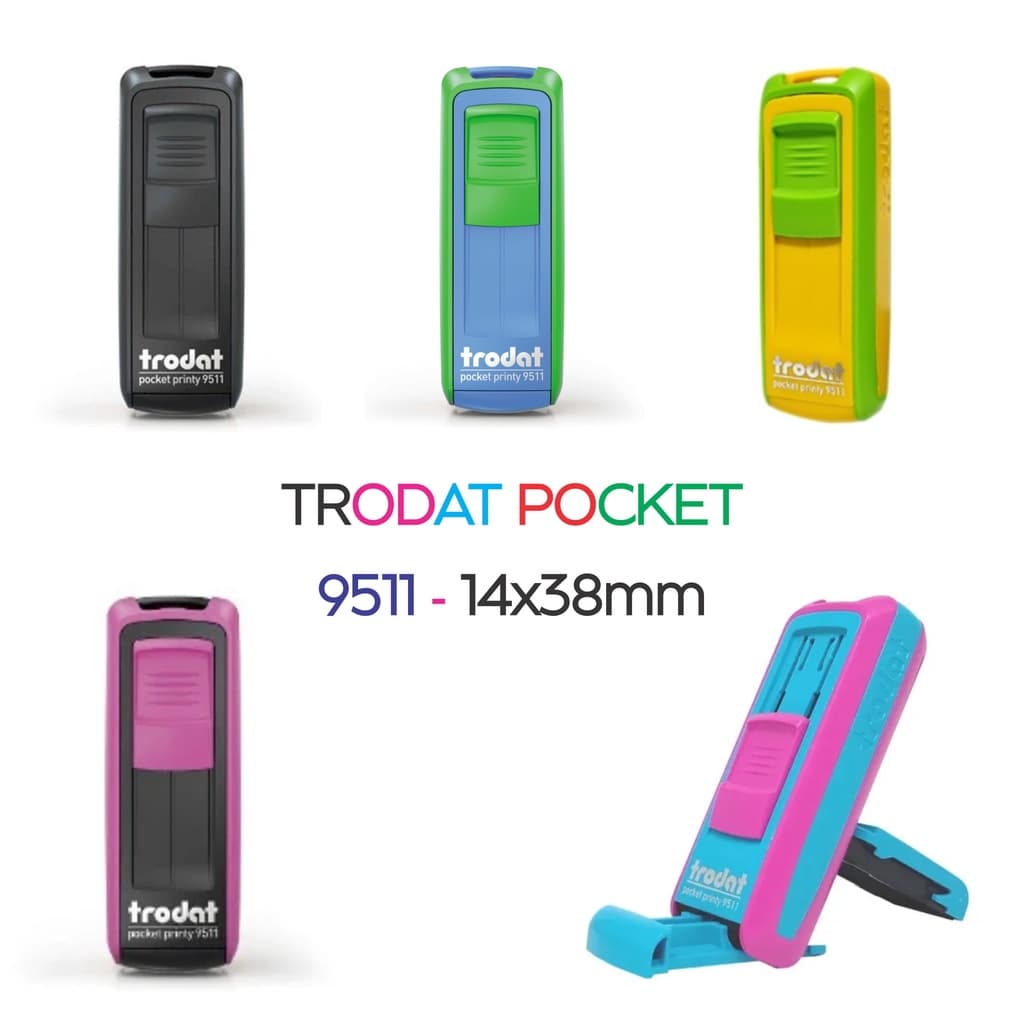 Carimbo de Bolso Trodat Pocket 9511 - 14x38mm