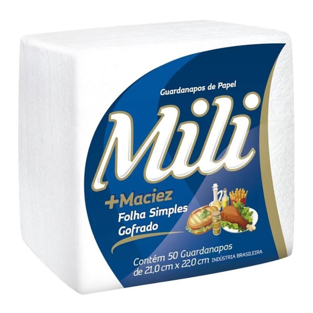 Guardanapos de Papel 21cm x 22cm 50 uni Mili