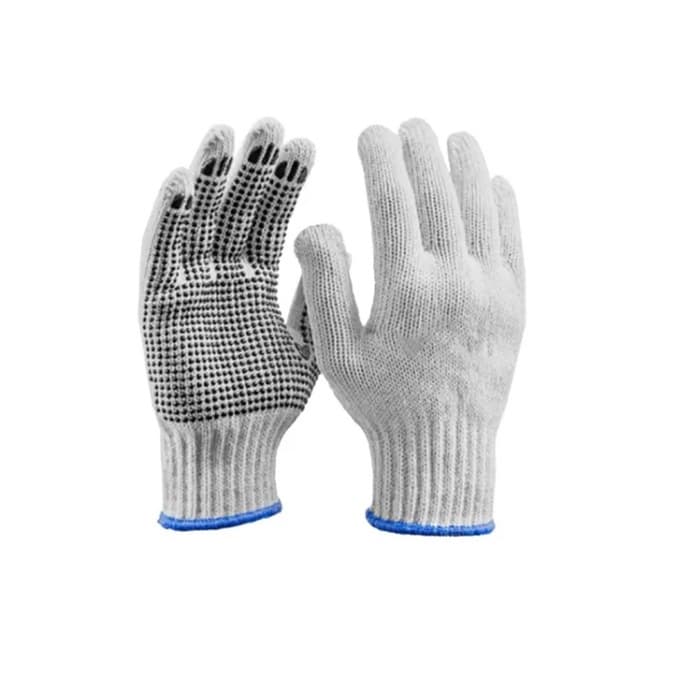 12 Pares Luva Tricotada Pigmentada De Segurança Epi Obra