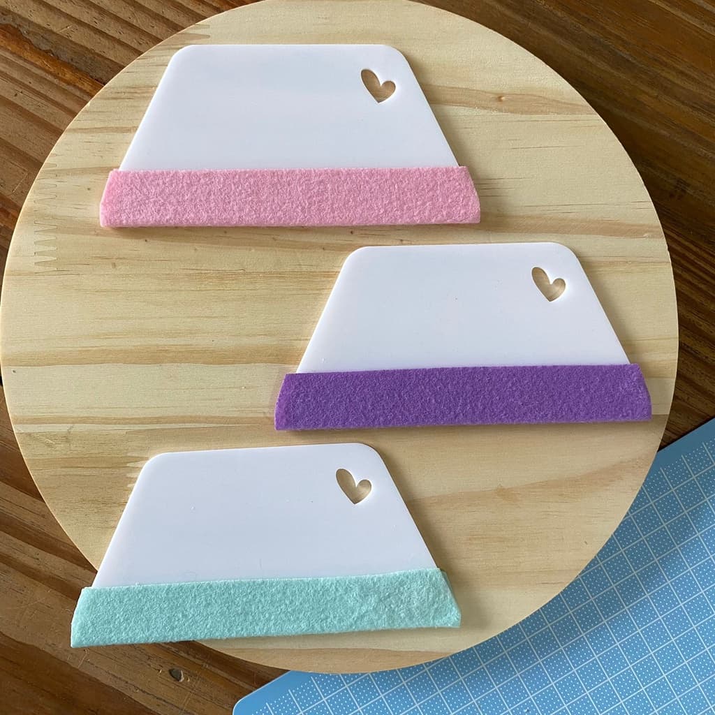 (6 / 14cm) - Espátula com Feltro para aplicação / vinil adesivo / papeis/ KIT OU UNIDADE A ESCOLHER