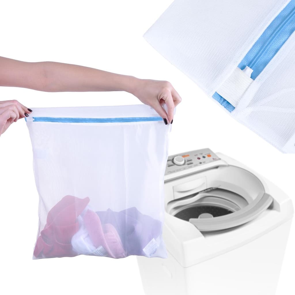 OFERTA Saco Para lavar roupa Organizador Protetor de Roupas Evita Bolinhas Poliéster Três tamanhos 30x40 40x50 ou 50x60