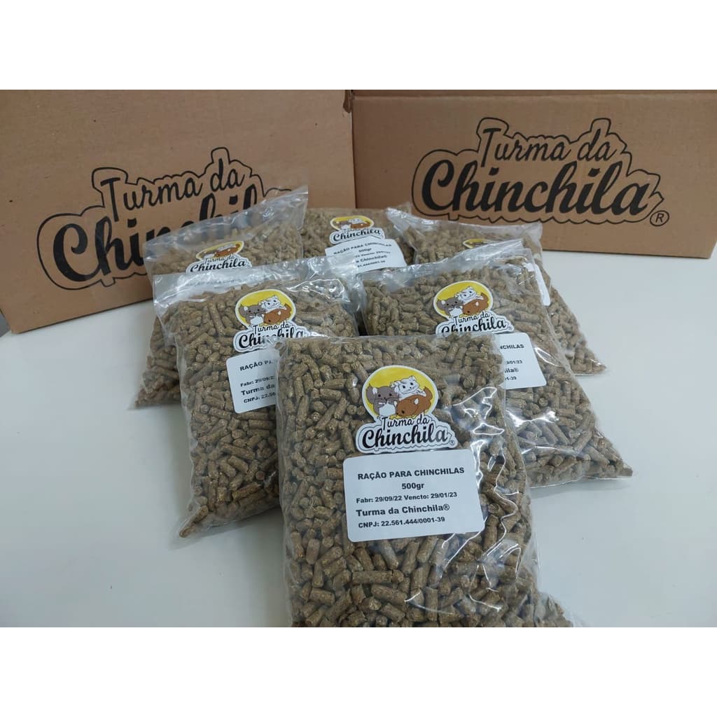 KIT 06 - Ração para Chinchila Turma da Chinchila (3 kg)