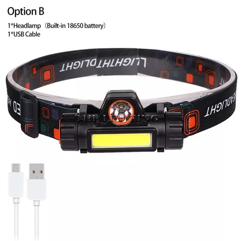 Lanterna de Cabeça High Power Com Imã e LED COB Para Caminhada, Pesca e Ciclismo  MT101 (6) MT181 (7)