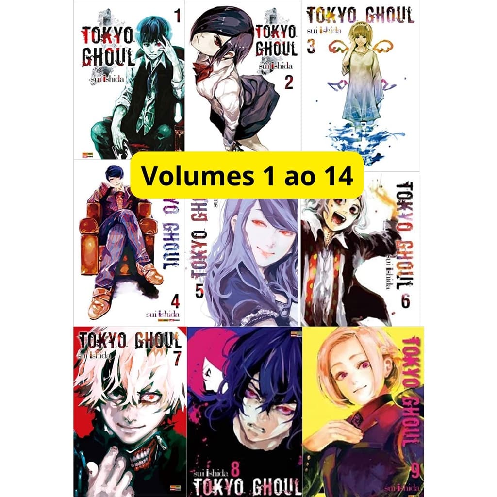 Mangá TOKYO GHOUL Volumes 1 ao 14 ( Novo - Lacrado) Português