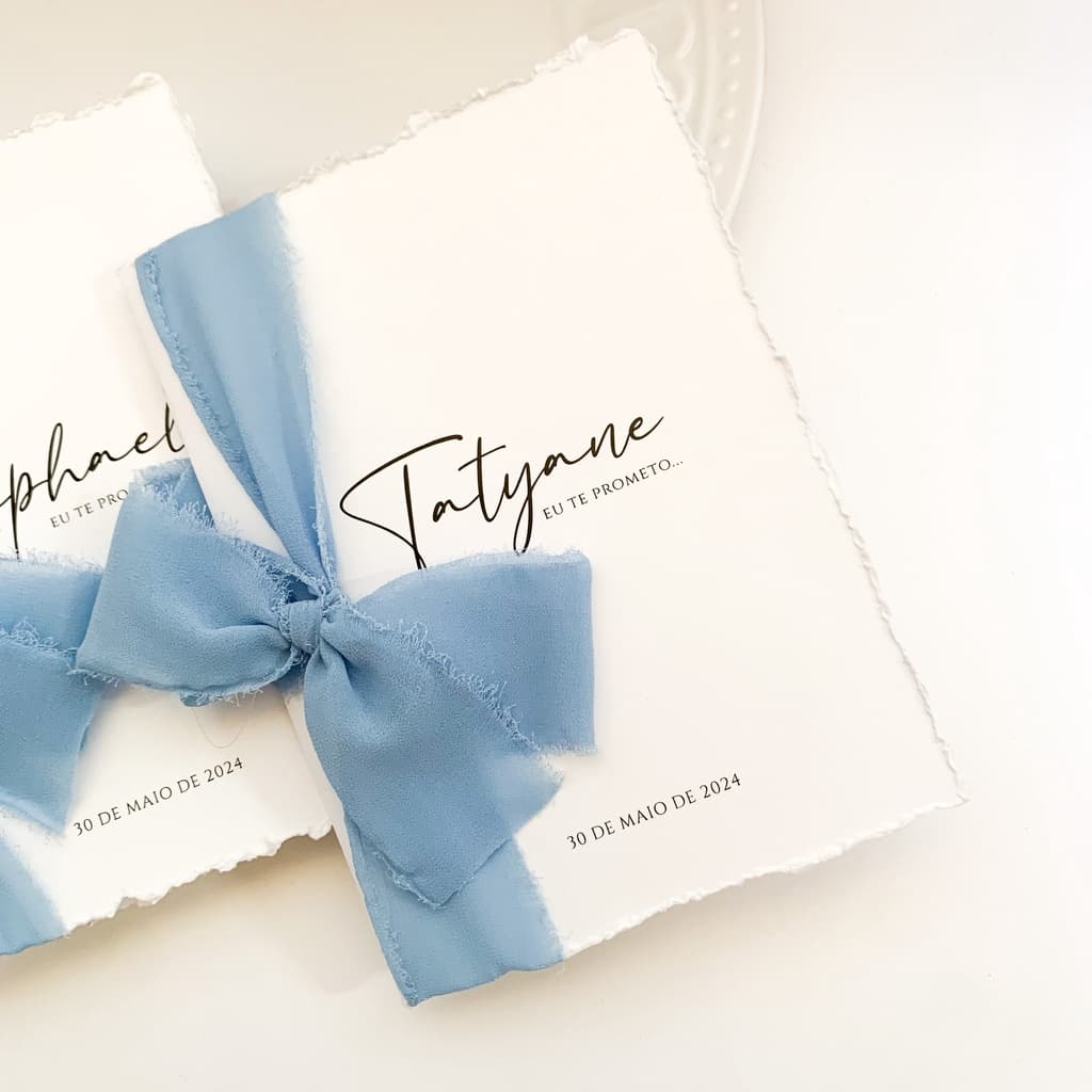 Par de Cadernos de Votos para Casamento - Eu te Prometo