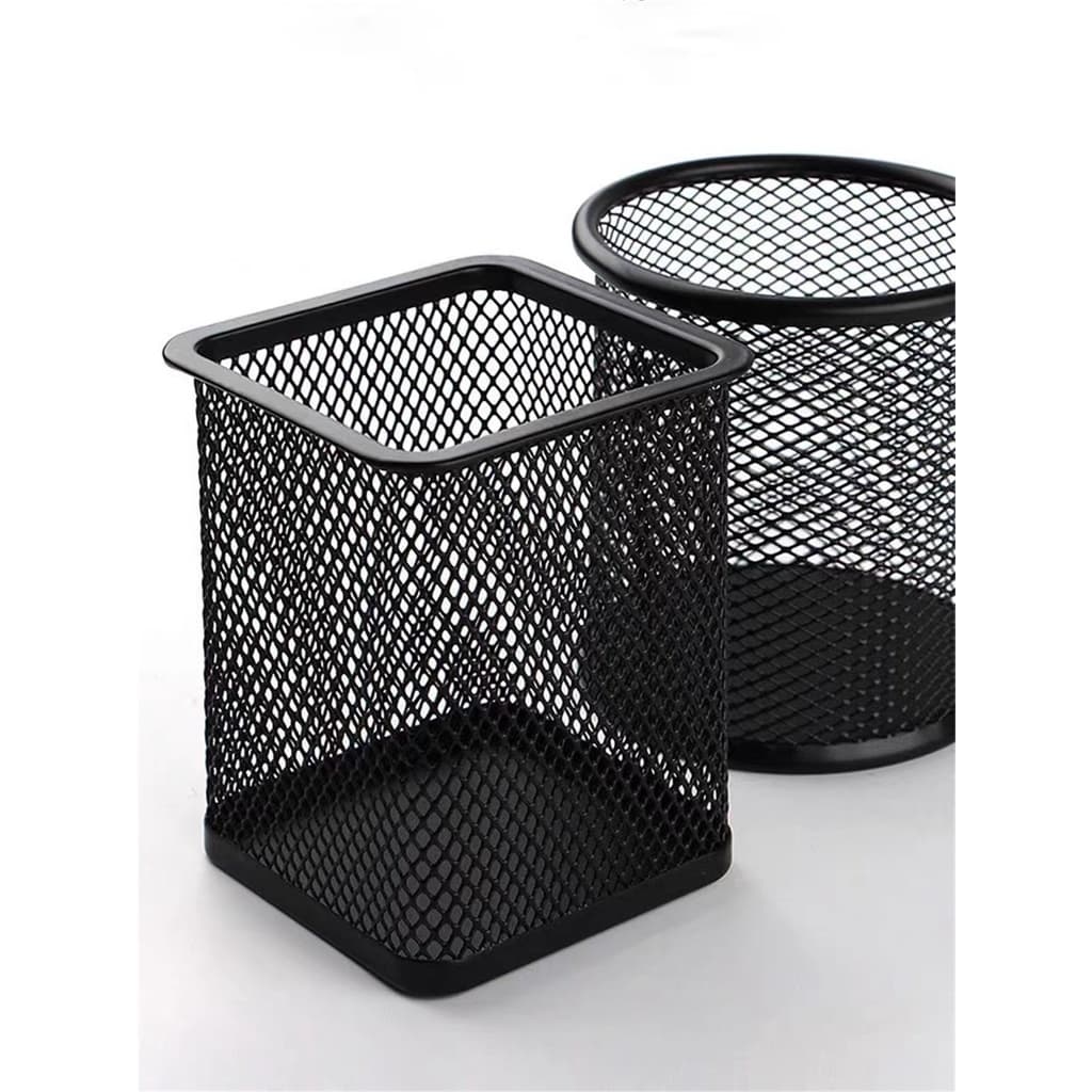 Porta Caneta Aramado Metal Redondo e Quadrado