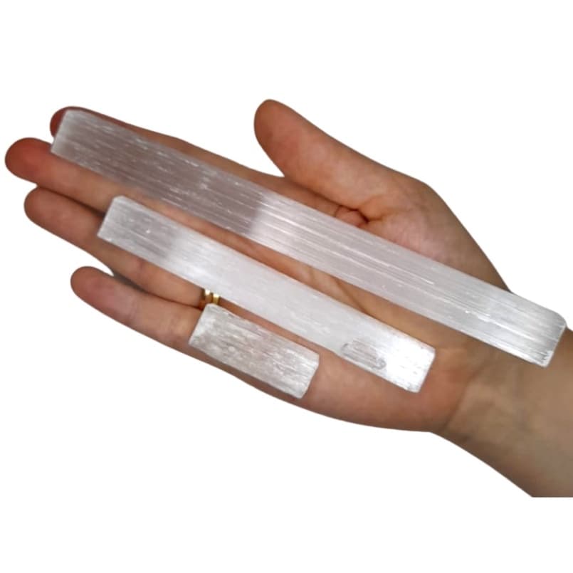 Bastão Selenita Branca Pedra Natural Bruta