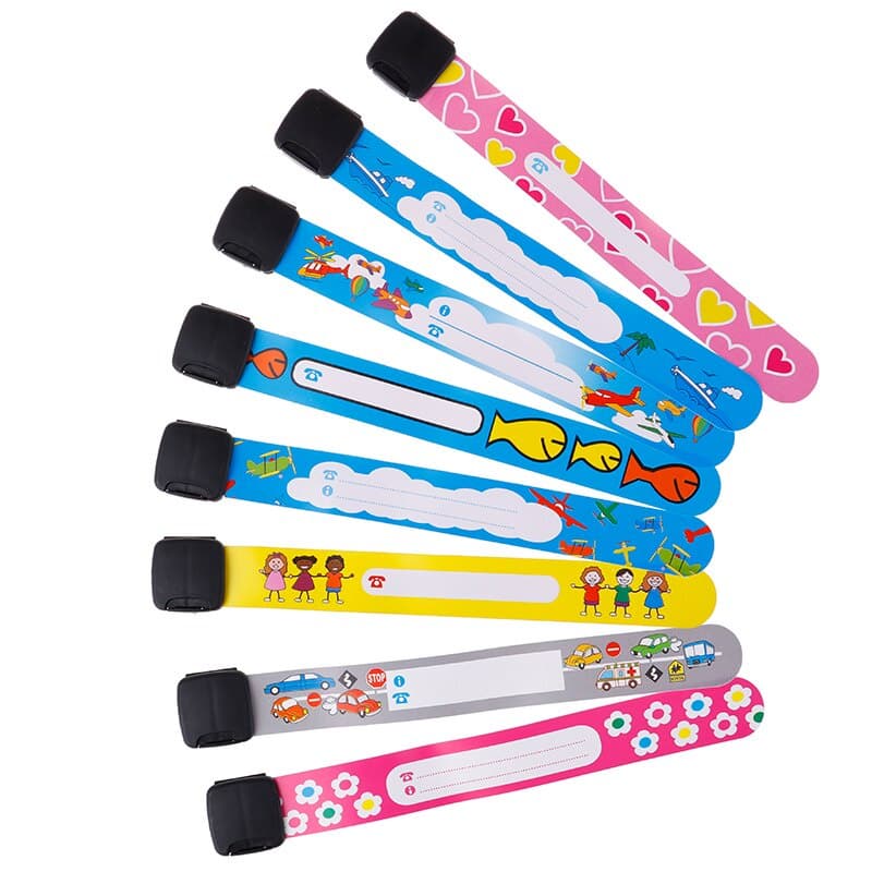 Pulseira De Identificação Infantil Criança Praia azul rosa