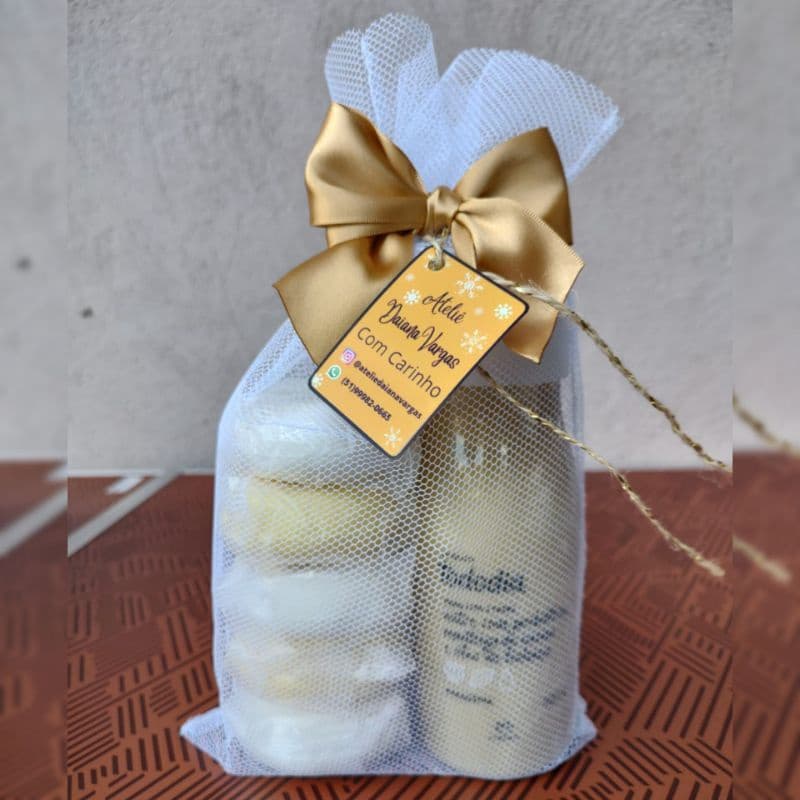 Kit 12 saquinhos de filó para Presentes e Lembrancinhas Cores Sortidas ou Branco