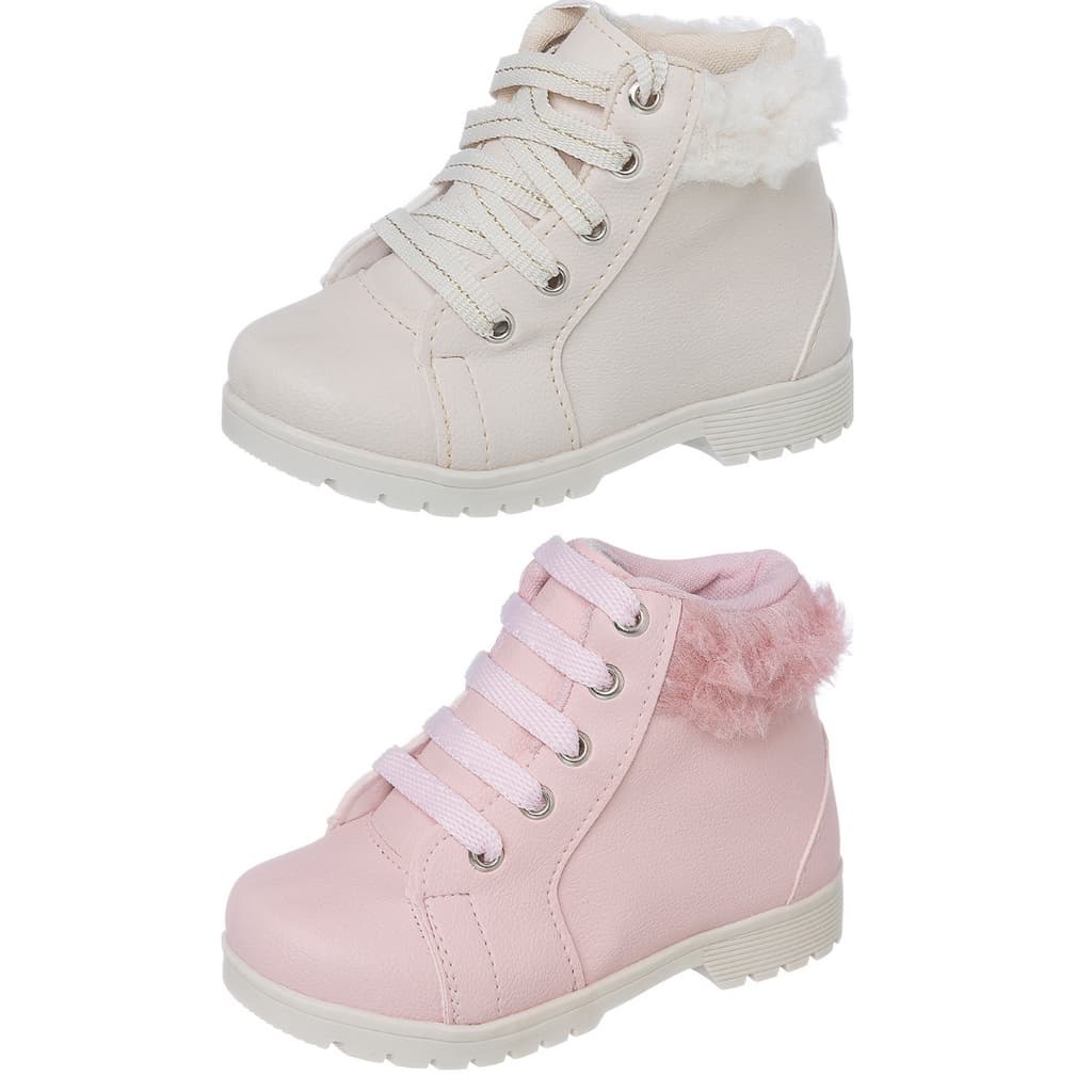 Bota Feminina Infantil Coturno Menina Promoção Cano Baixo casual