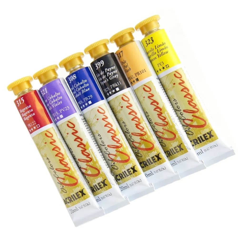 Tinta a Óleo Acrilex 20ml Tabela 2