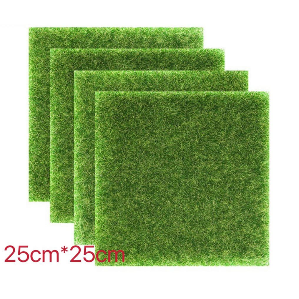 Grama Sintética Placa de tapete Artificial 25cm x 25cm Para Decoração De Casa Jardim Gramado