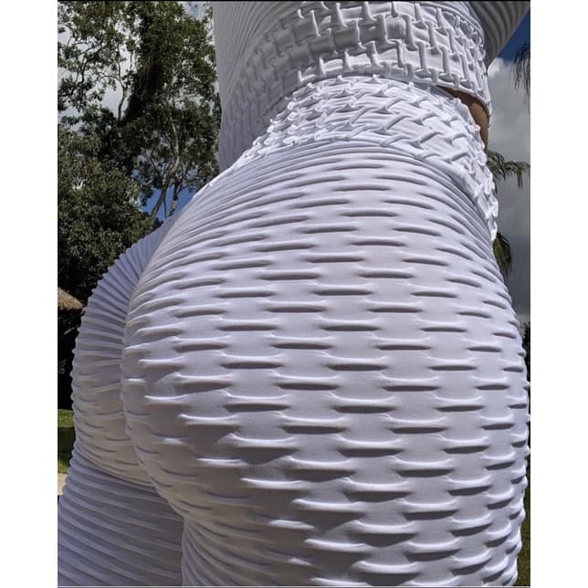 Promoção Melhor Legging ou Short textura grossa para Academia Suplex Bolha Cintura Alta Disfarça Celulite brocada