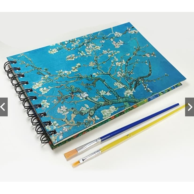 Caderno sketchbook  para AQUARELA  dupla capa dura 50 páginas caderno de desenho van Gogh