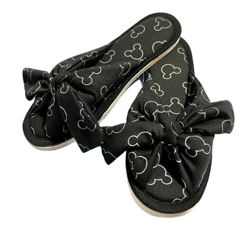 Chinelo de Quarto de Lacinho, Em Tecido Malha, Pantufa, Solado Flexível, Conforto para Casa ou Maternidade