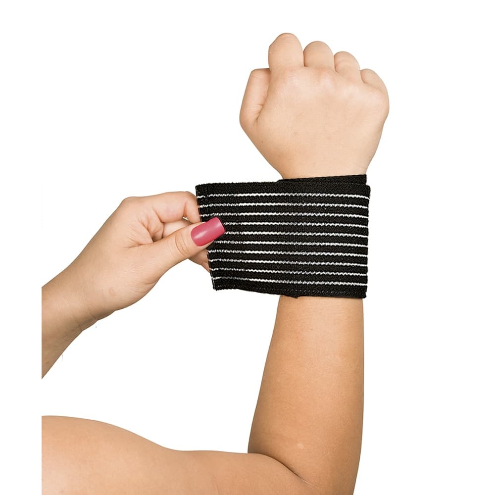 Faixa elástica de compressão punho musculação e exercícios físicos