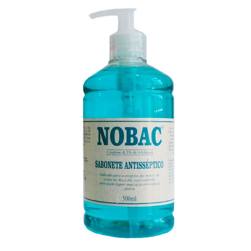 Sabonete Antisséptico NOBAC com Triclosan 500ml C/Aplicador – Naturelle