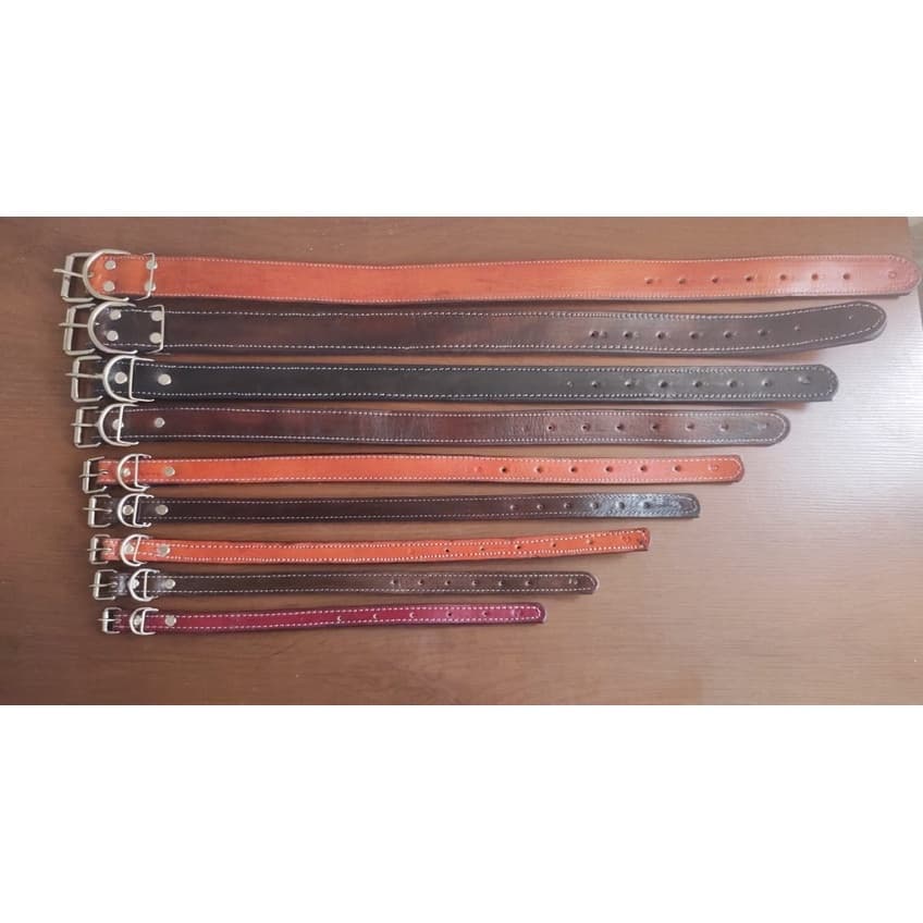 Coleira De Couro Para Cachorro de Todos Portes Pequeno Médio e Grande