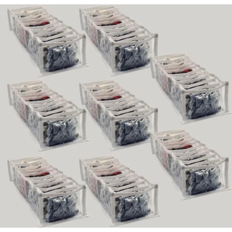 Kit com 8 Colmeias Organizadoras Super-Resistentes para Calcinhas, Cuecas e Meias (12cm x 40cm x 10cm)