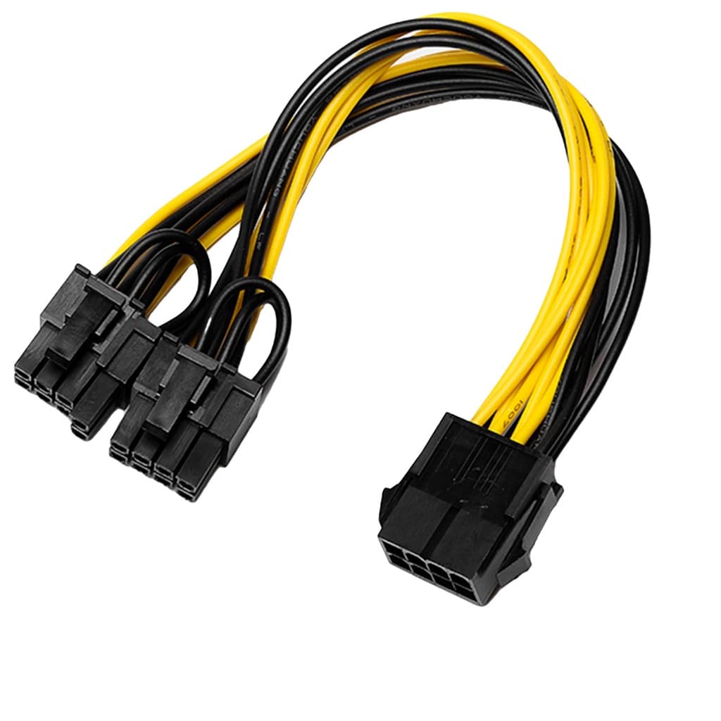 Duplicador Pci-express Cabo Y Splitter 8/6P (6+2) Mineração Placa de Vídeo GPU VGA