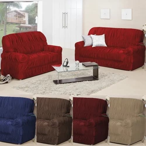 Capa Para Sofá 3 e 2 Lugares Elastico Malha Gel Novidade Promoção