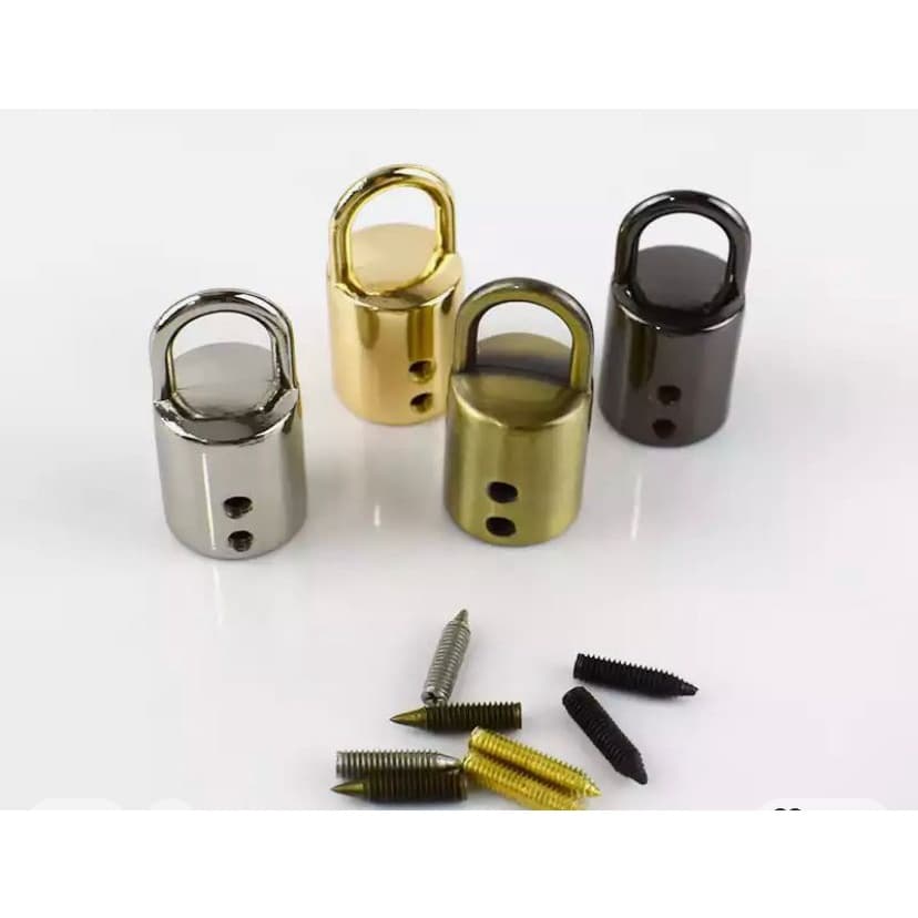 Ponteira de Metal - para Alça de Bolsa (Valor do Par) Medida e tamanho na foto