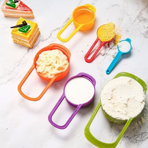 Conjunto de xicaras kit Colheres De Medida 6 Peças medida- 250ml,125ml,85ml,60ml,15ml,7ml TOP RIO