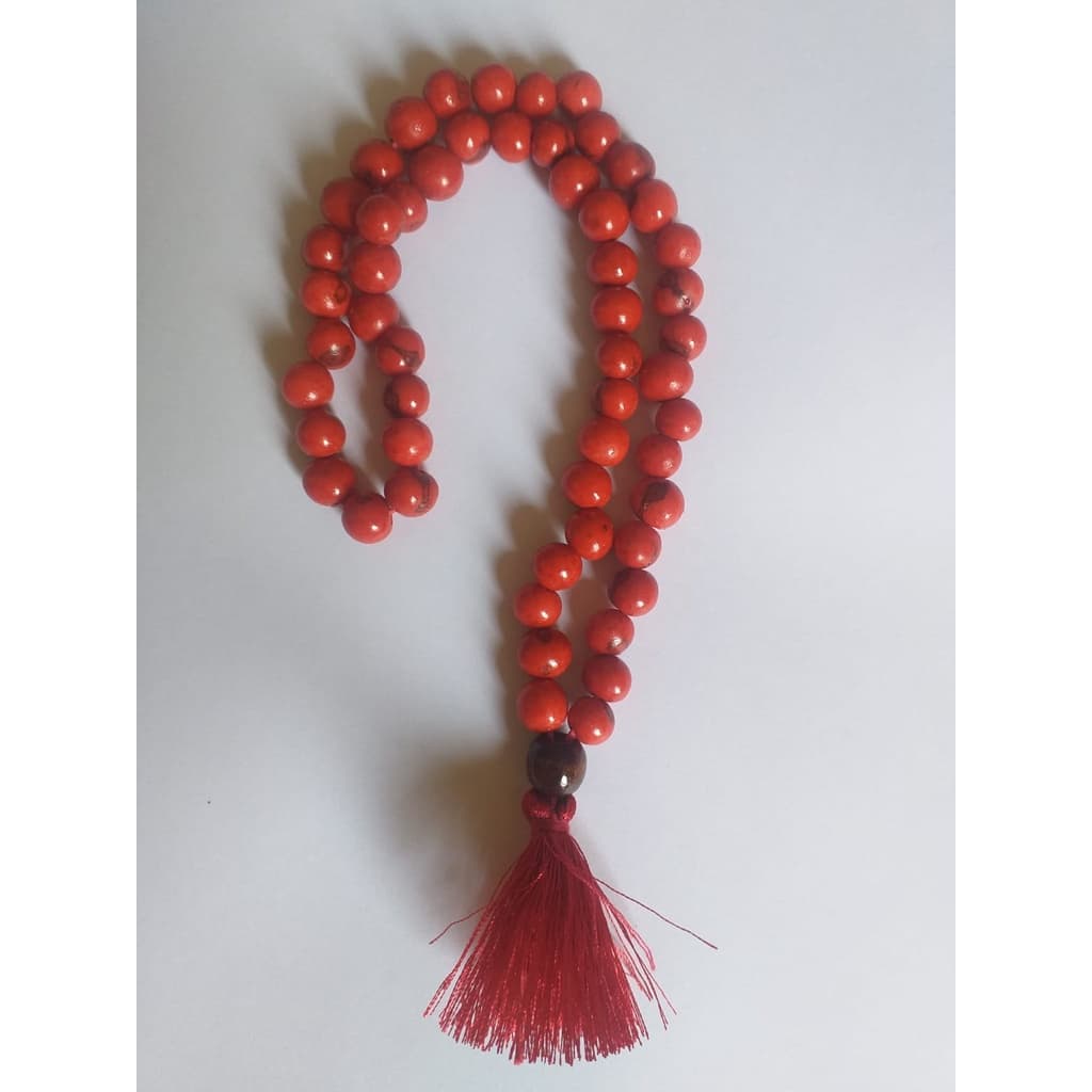 Japamala 54 contas - Semente de Açaí - cor VERMELHA (básico)