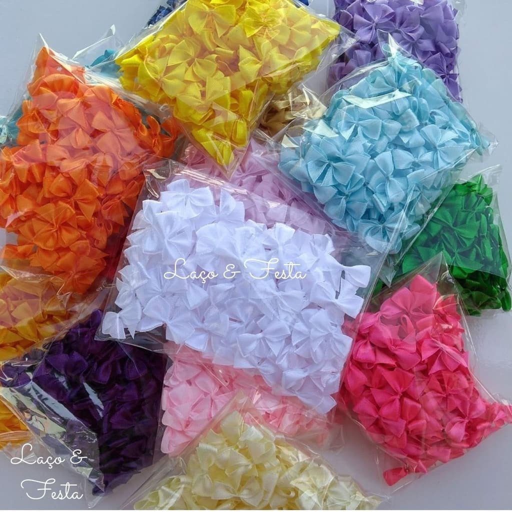 Laço De Cetim Nº 2 / 50 Unids. Para Lembrancinha, Decoração e Artesanatos.