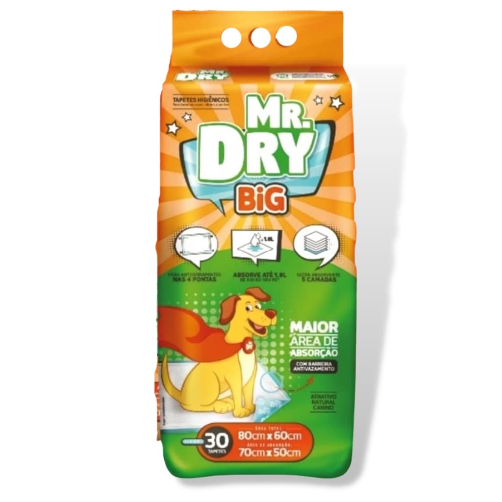 Só Hoje! Tapete Higienico Mr Dry Big Premium - 30 unidades