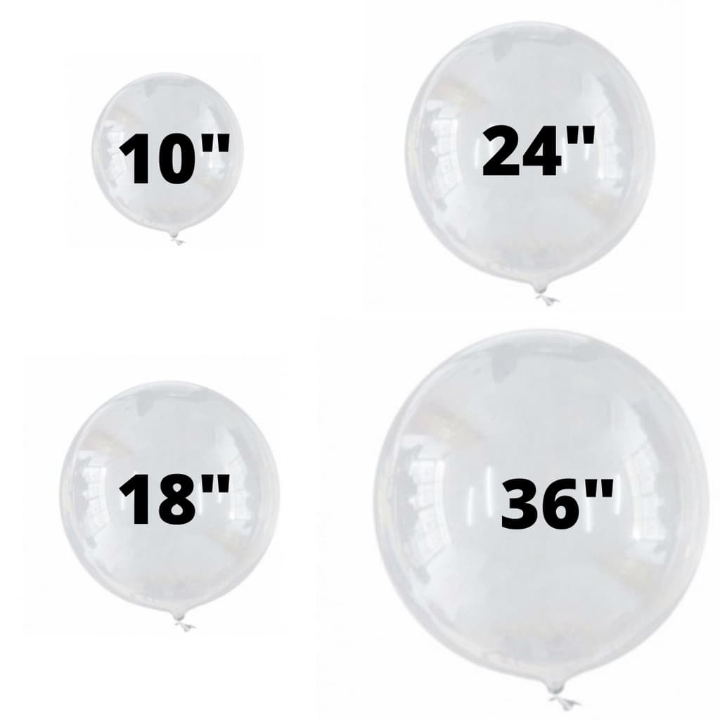 Balão Bublle Bobo 10 18 24 36 Polegadas