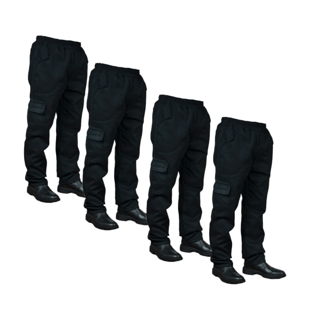 KIT 4 Calças Trabalho no Brim Costura dupla Reforçado com 4 bolso grande