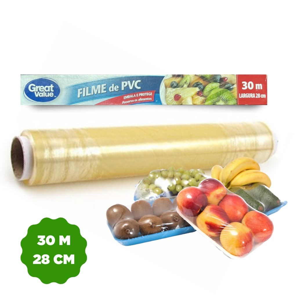 5 Bobinas Plástico De Filme PVC 28cm X 30 Metros