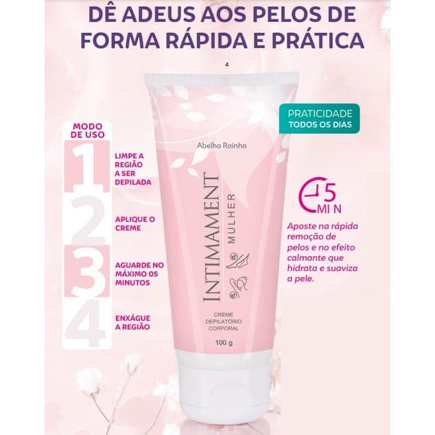 Creme Depilatório Corporal Intimament Mulher - Abelha Rainha