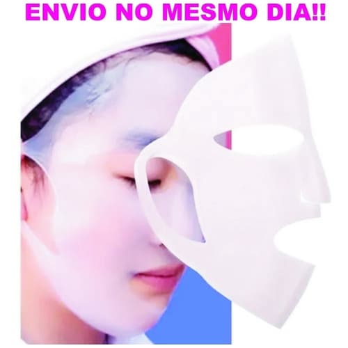 Máscara Facial de Silicone Reutilizável Potencializador de Hidratação e Anti-Rugas