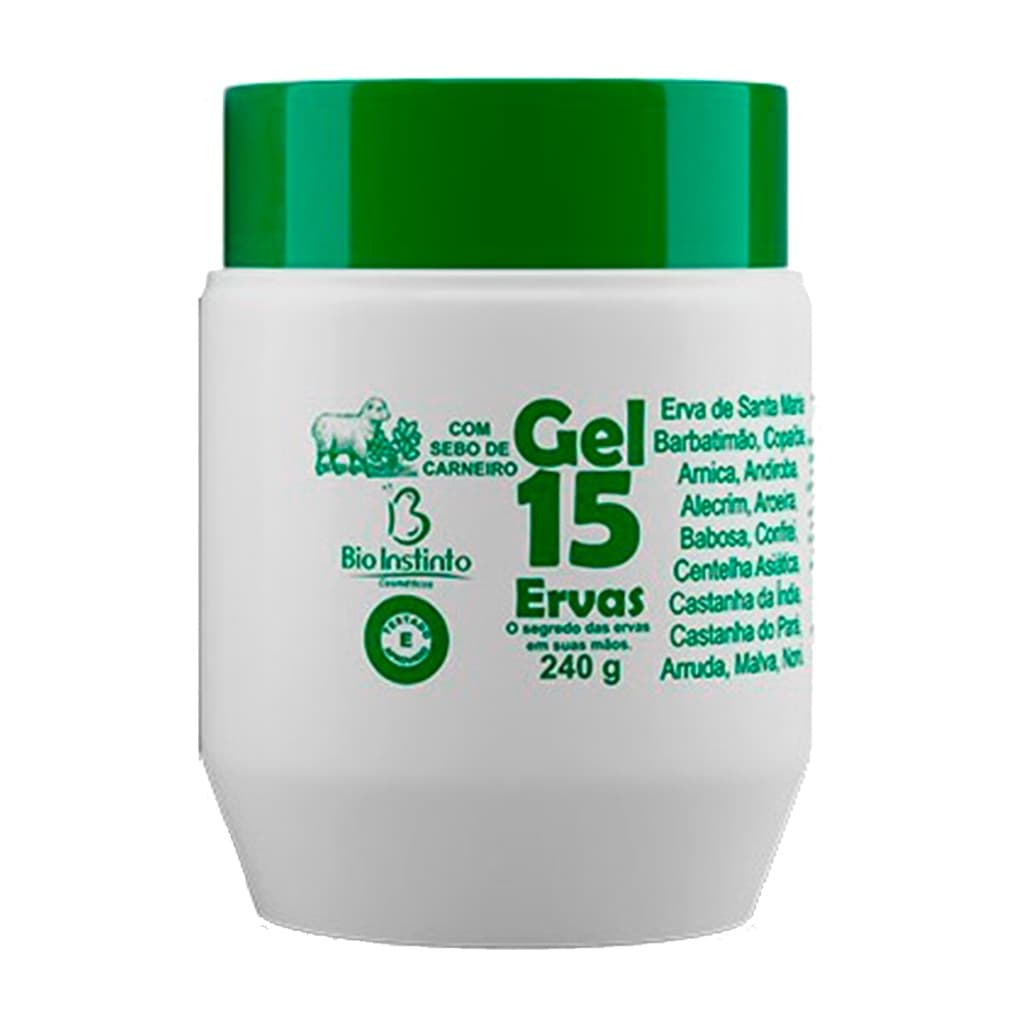 Gel Massageador 15 Ervas com Sebo de Carneiro - Bio Instinto 240g