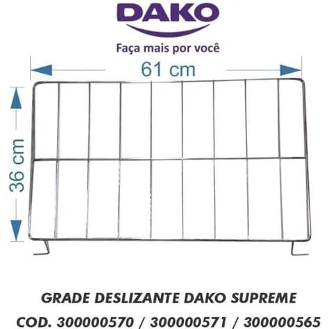 Grade Deslizante Forno Fogão Dako Supreme Original