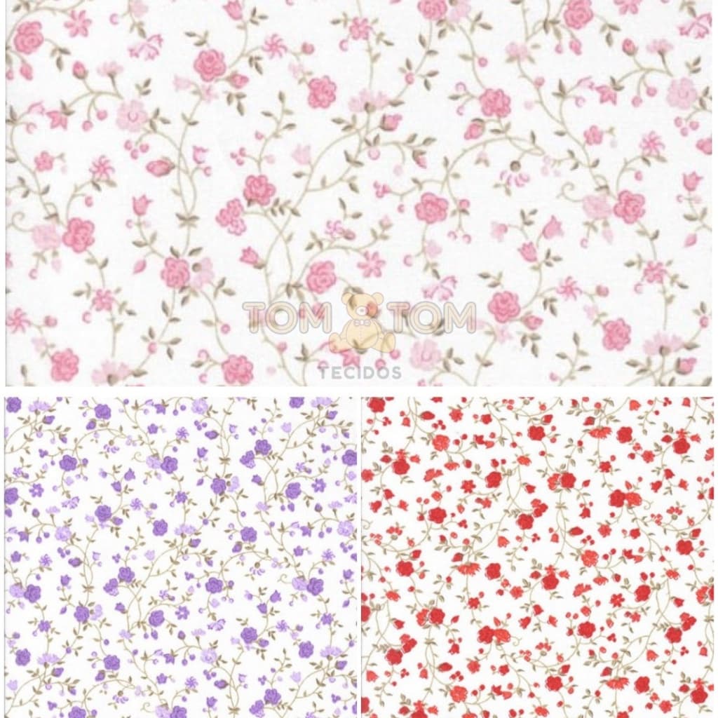 Estampado MARINA, Tecidos Caldeira TRICOLINE 100% ALGODÃO 50cm x 1,50m