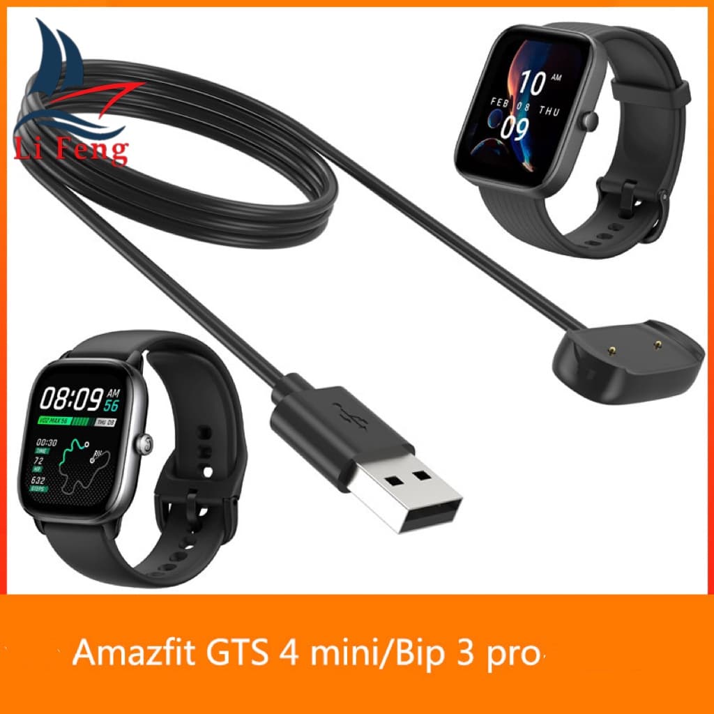 Cabo Carregador USB para Amazfit Bip 3 Pro / Bip 5 / GTR 2 / GTS 2 Mini / GTS 4 Mini