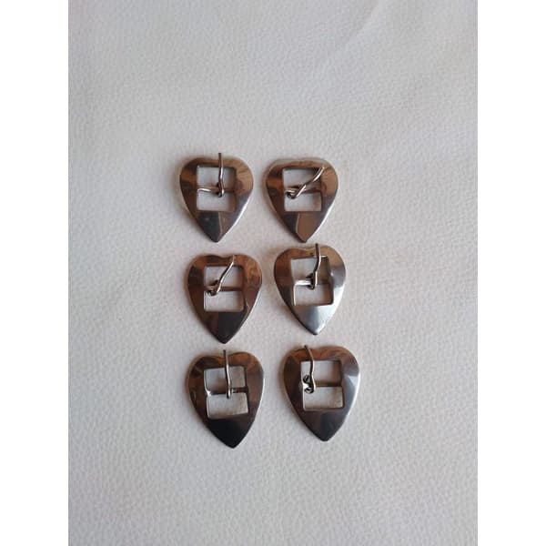 Kit Fivela Coração Inox PP 16mm - (6 unidades)