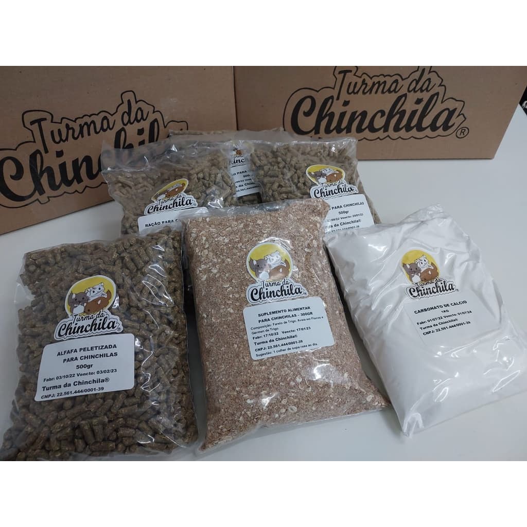 KIT 03 - Manutenção de Chinchila Turma da Chinchila