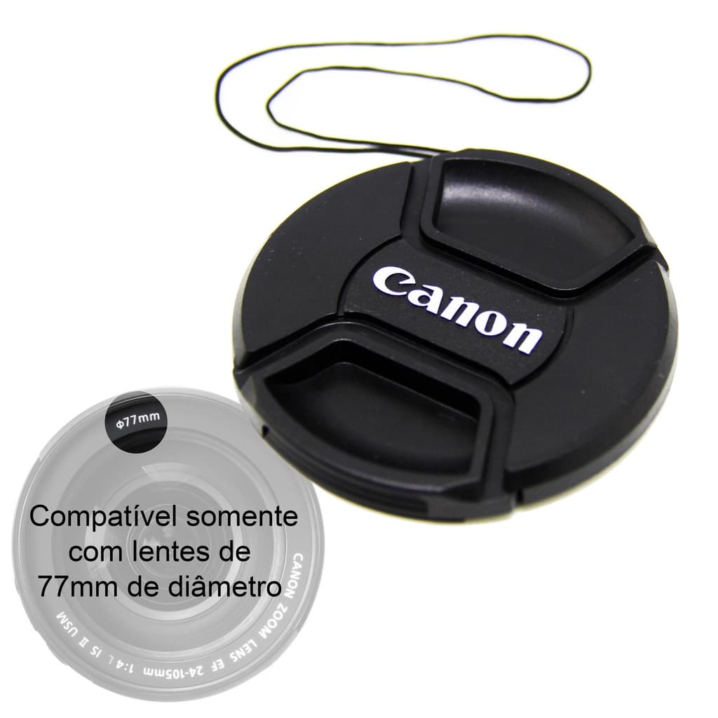 Tampa Canon 77mm Cordão p/ Lente EF 24-105mm f/4L IS USM EF 24-70mm f/4L IS USM EF 70-200mm f/2.8L